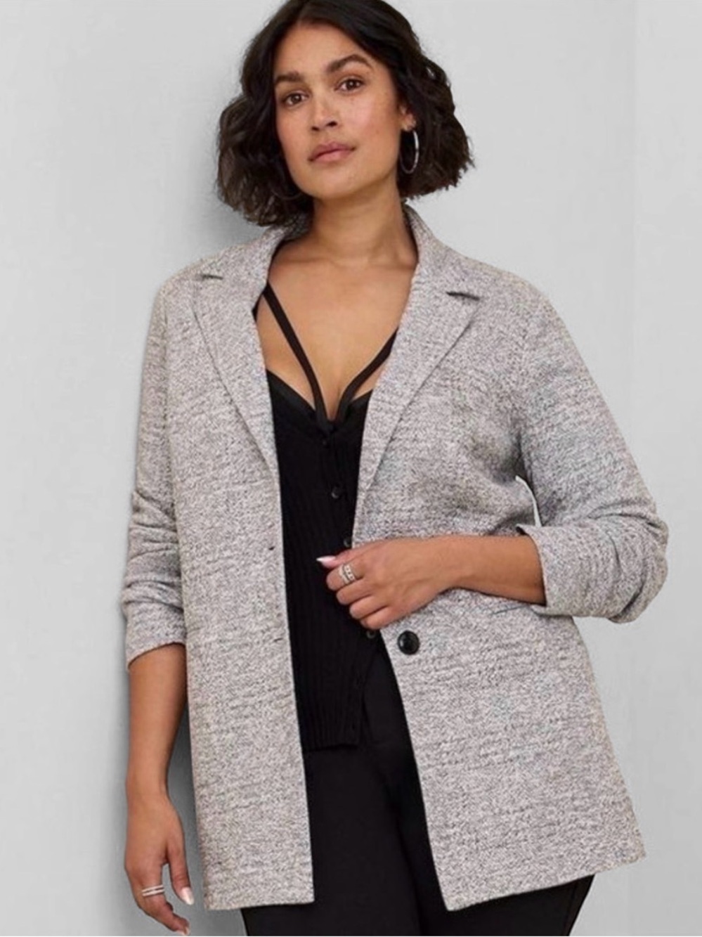 Torrid Textured Longline boyfriend Business Blazer